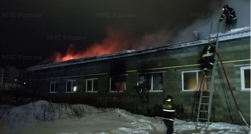 В Судогодском районе произошел пожар на складе предприятия деревообработки