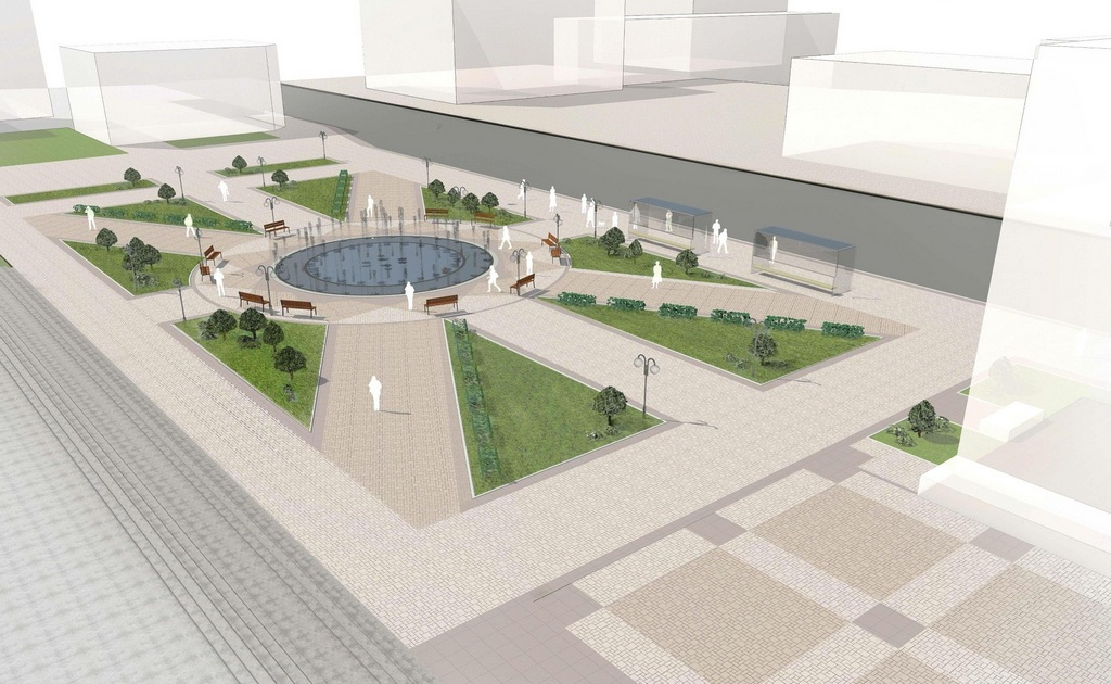 На суд владимирцев представили проект музыкального фонтана на Театральной площади