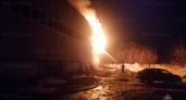 Во Владимире произошел пожар в большом гаражном боксе