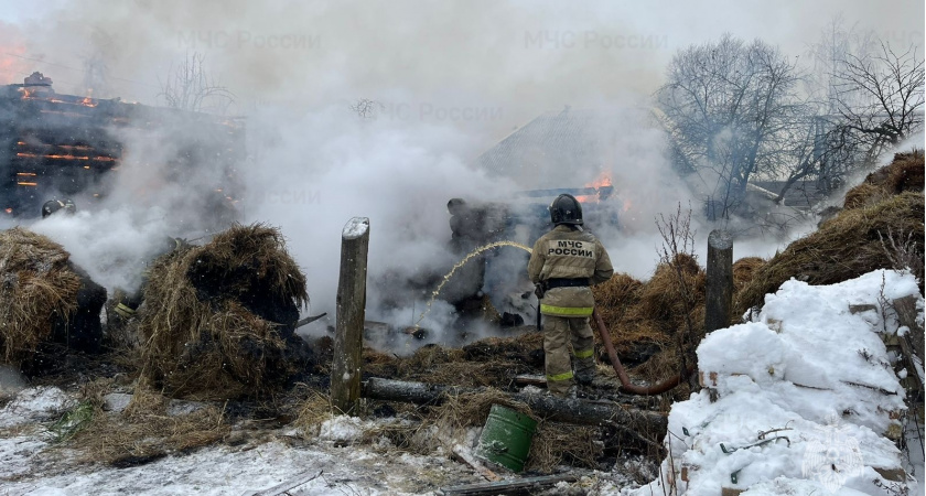 На пожаре в Гусь-Хрустальном районе пострадал местный житель