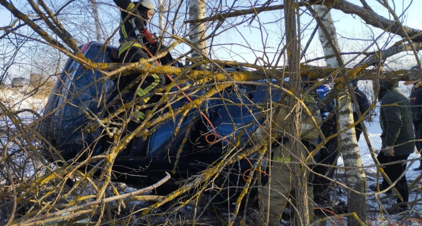 ДТП в Меленковском районе: автомобиль улетел в кювет