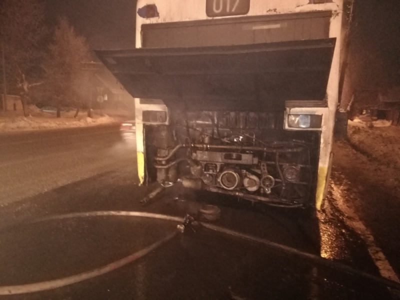 Вчера во Владимире автобус на ходу объяло пламенем