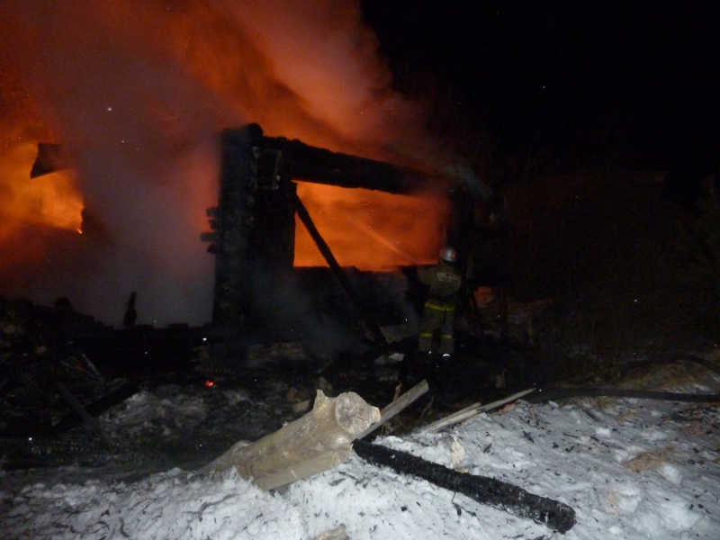Ночью в Судогодском районе сгорел дотла жилой дом