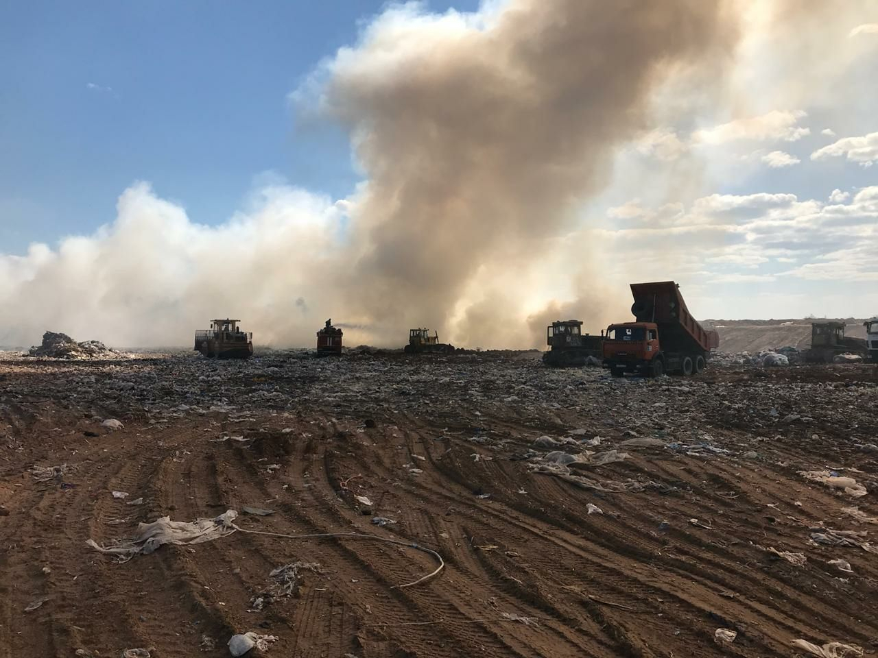Во Владимирской области сегодня горел самый крупный мусорный полигон