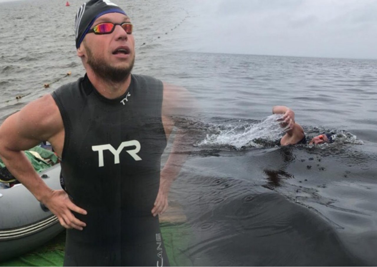 "6 часов без остановки в 14-градусной воде": владимирец о рекордном заплыве