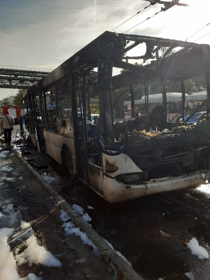 МЧС выяснило причину возгорания пассажирского автобуса около Химзавода