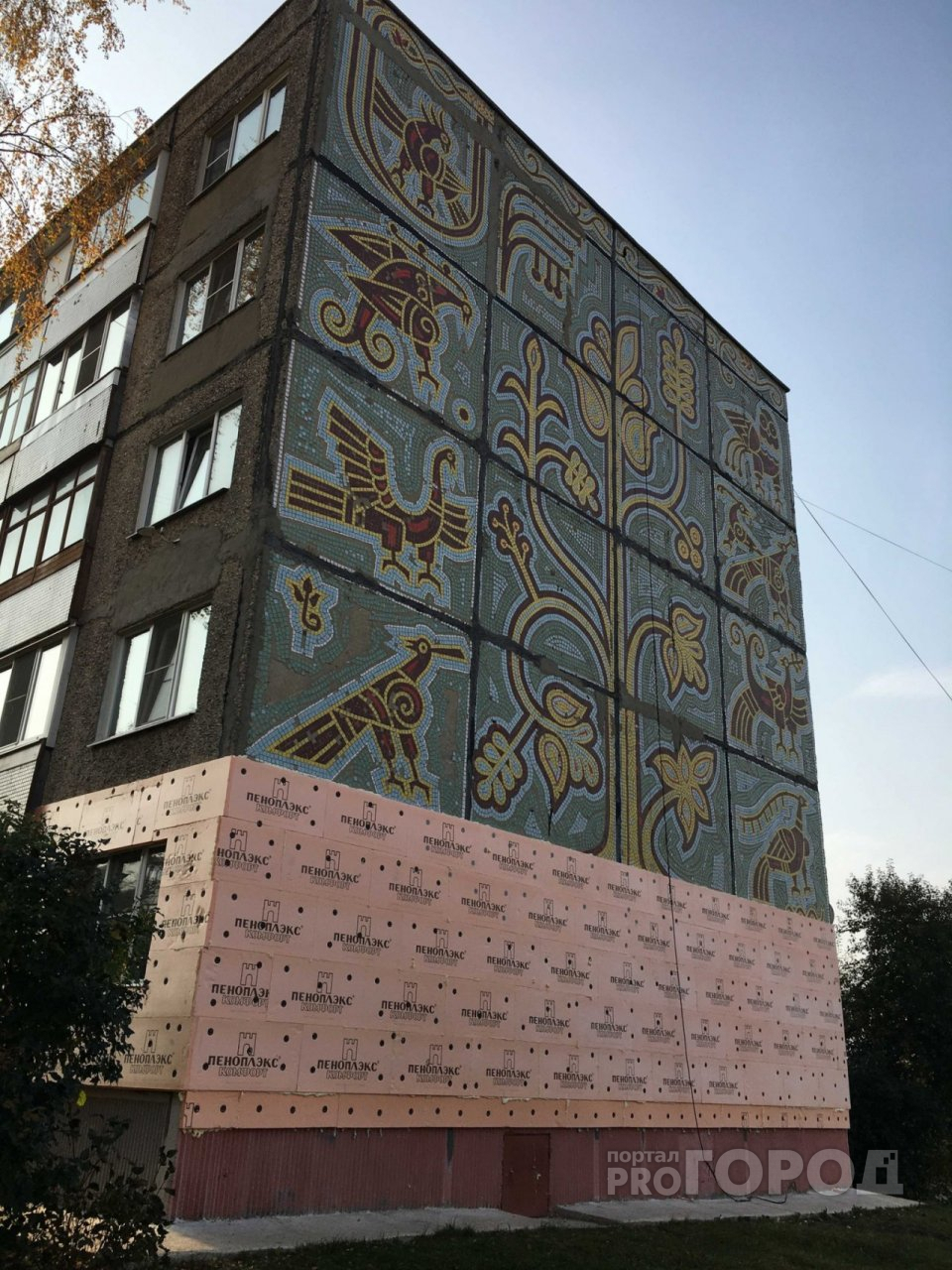 Житель Владимира закрыл фасад дома с мозаикой от безысходности