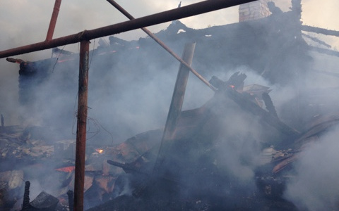 В Струнино сгорел дотла жилой дом