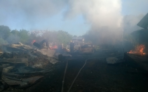 В Собинском районе произошел страшный пожар