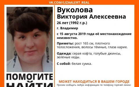 Во Владимире разыскивают 26-летнюю девушку в зеленых кедах